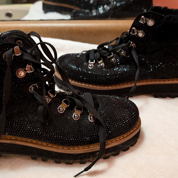 Lola Cruz Embellished Combat Boots - Picture 4 of 13